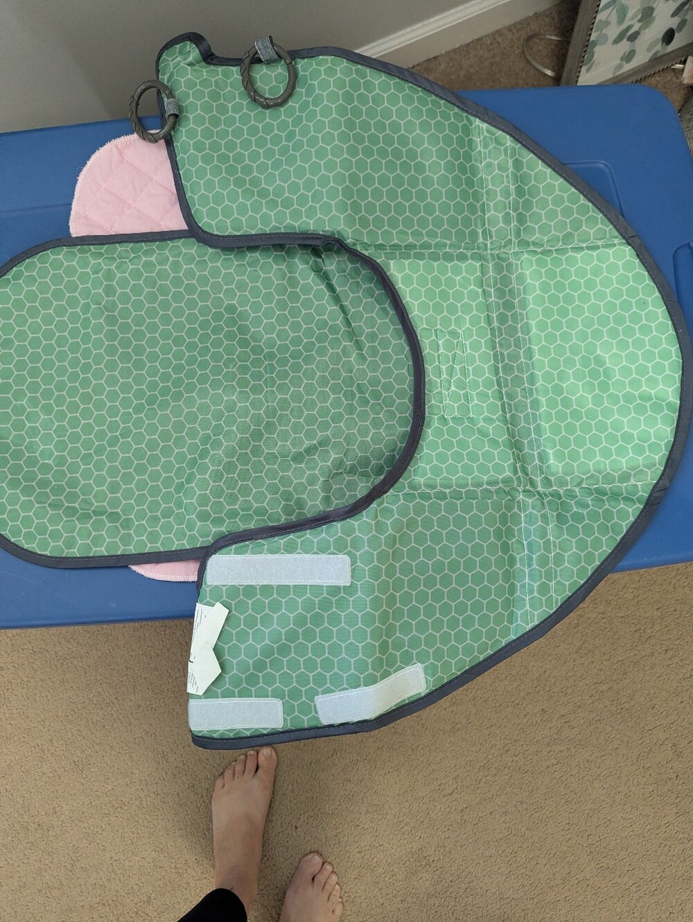 SnoofyBee Gray Baby Changing Mat with Webbing Strap - Picture 4 of 5